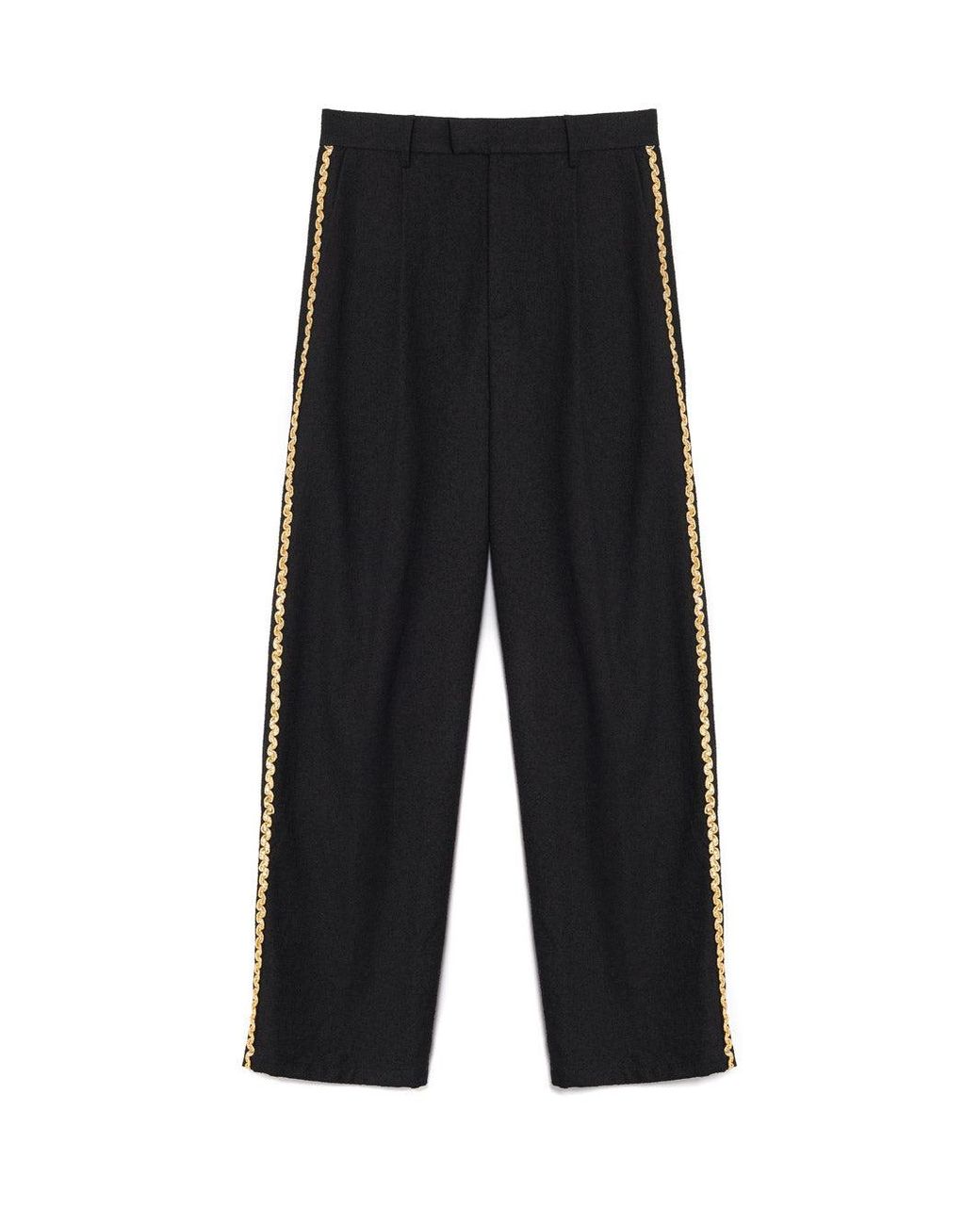 Sister Jane Blue Dylan Sequin Trim Trousers