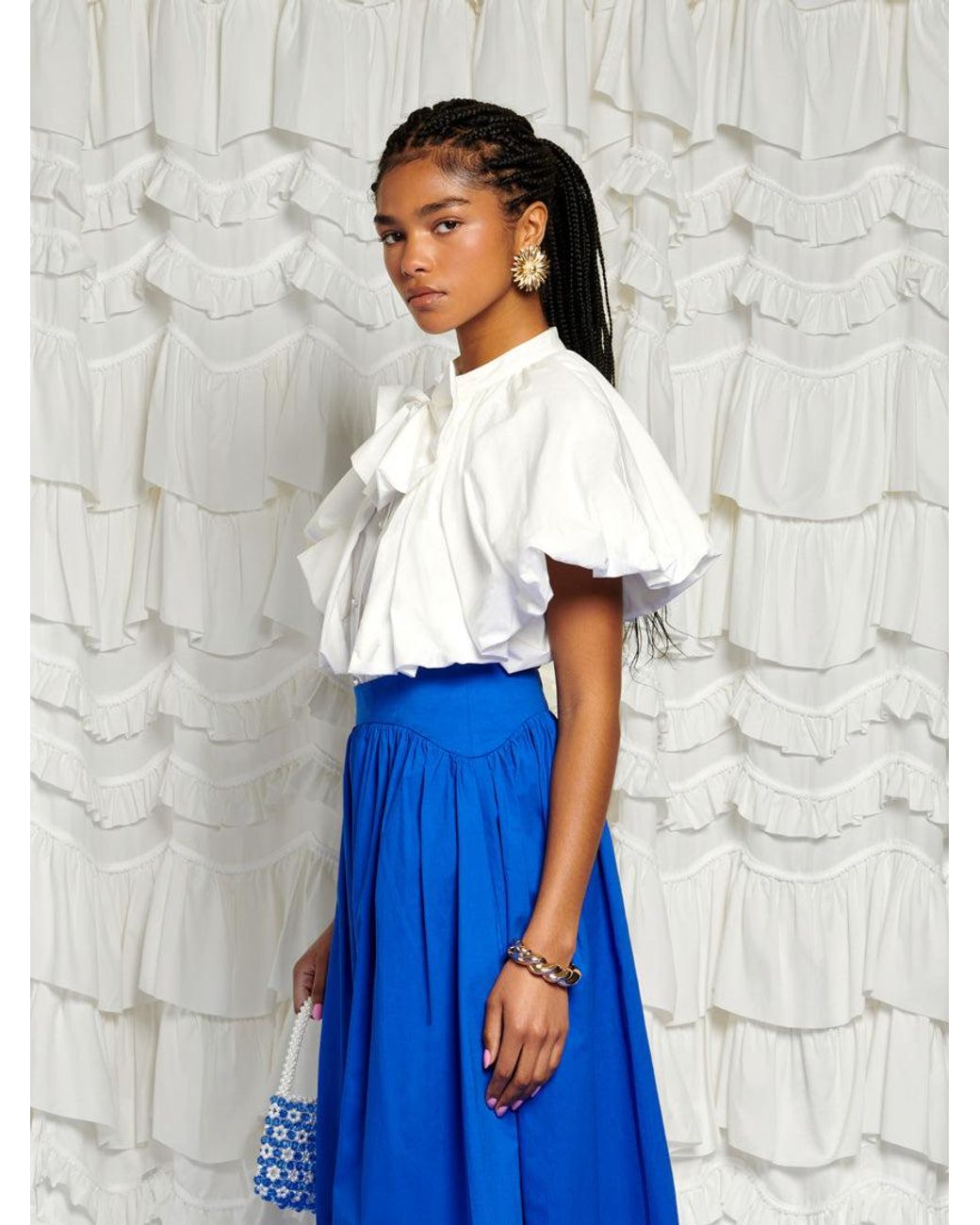 Sister Jane White Dream Rumba Bow Blouse