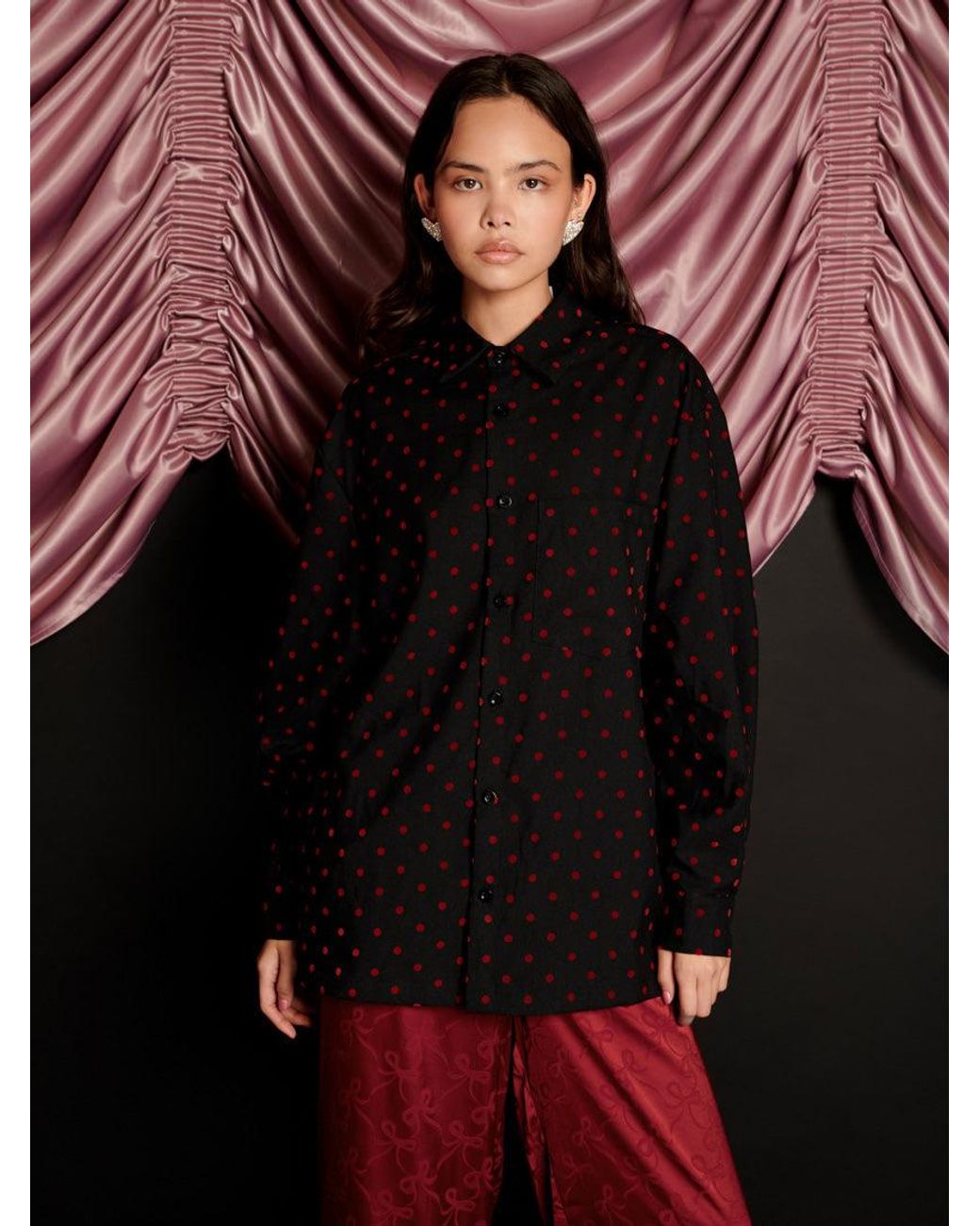 Sister Jane Black Frankie Polka Dot Shirt