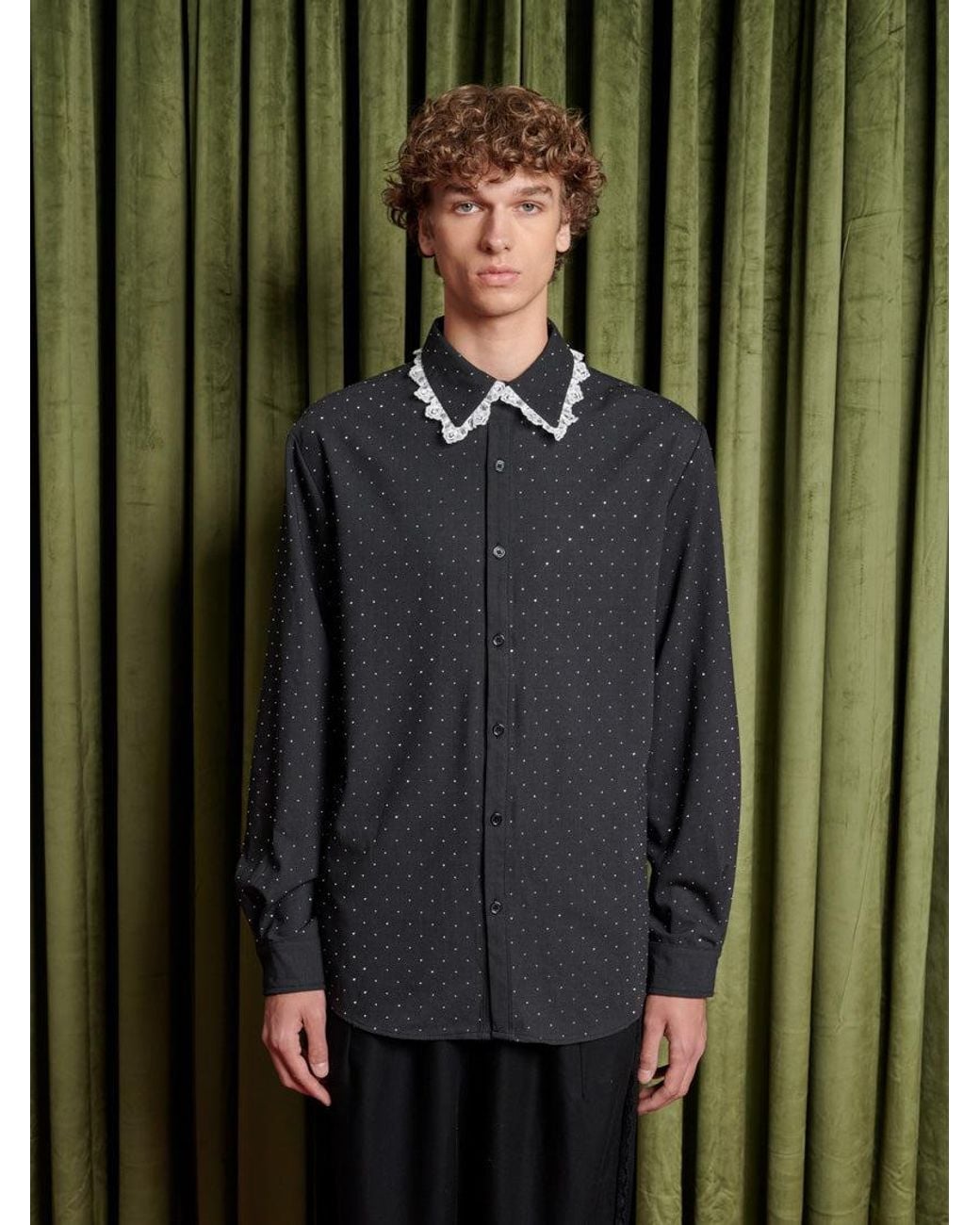 Sister Jane Green Prince Lace Trim Shirt