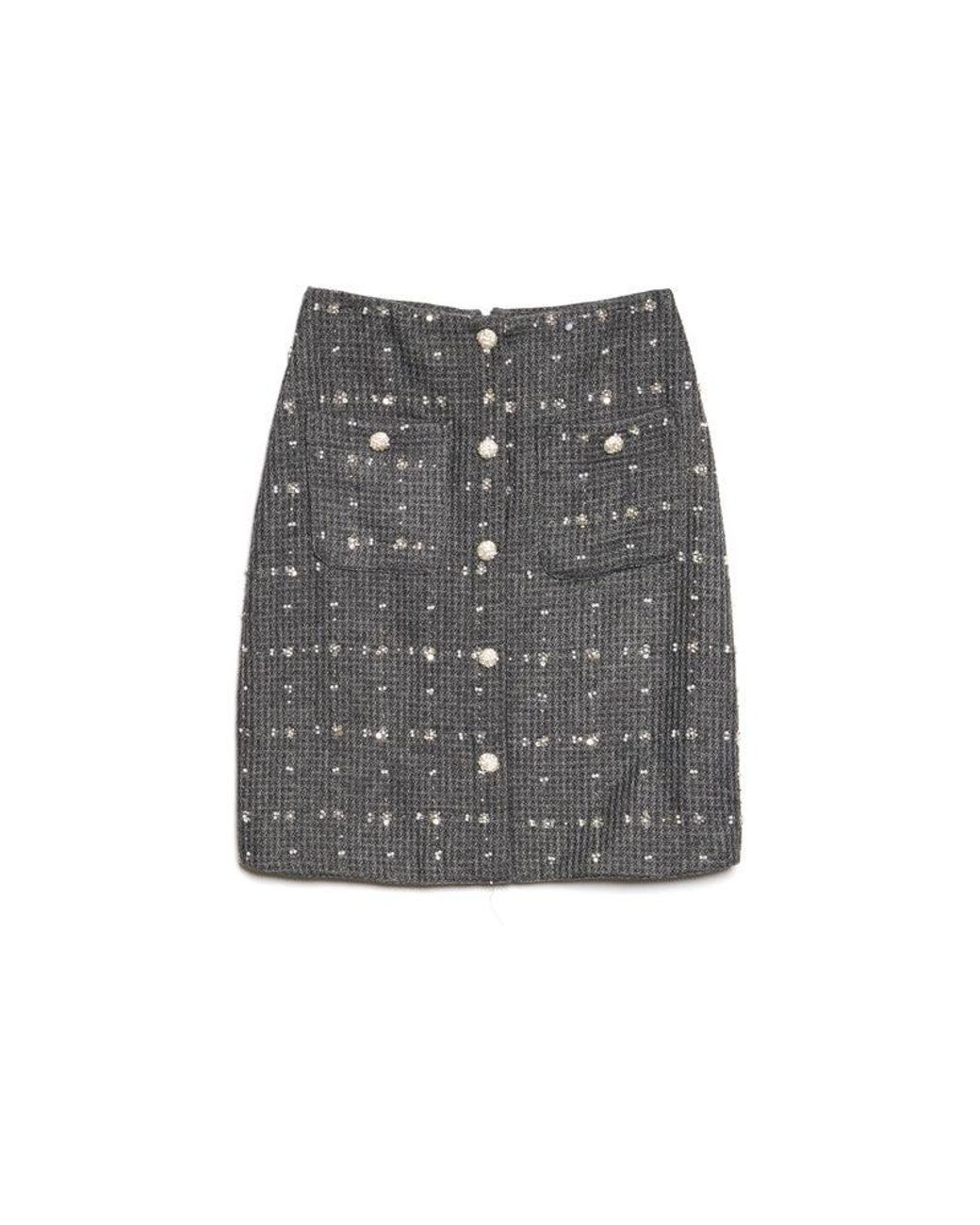 Sister Jane Green Dream Parlour Tweed Midi Skirt