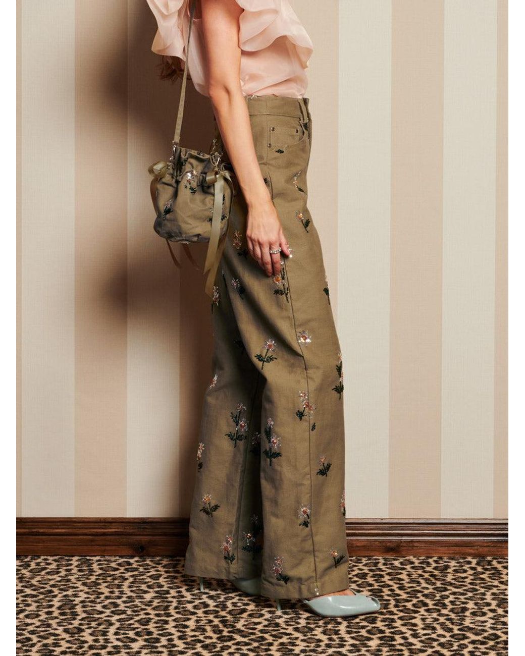 Sister Jane Natural Dream Chateau Flower Embellished Jeans