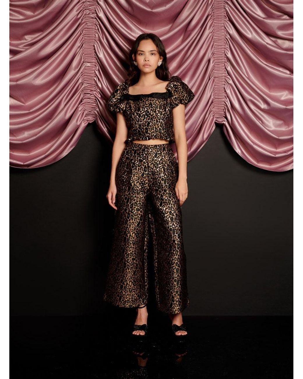 Sister Jane Multicolor Cherie Leopard Jacquard Top
