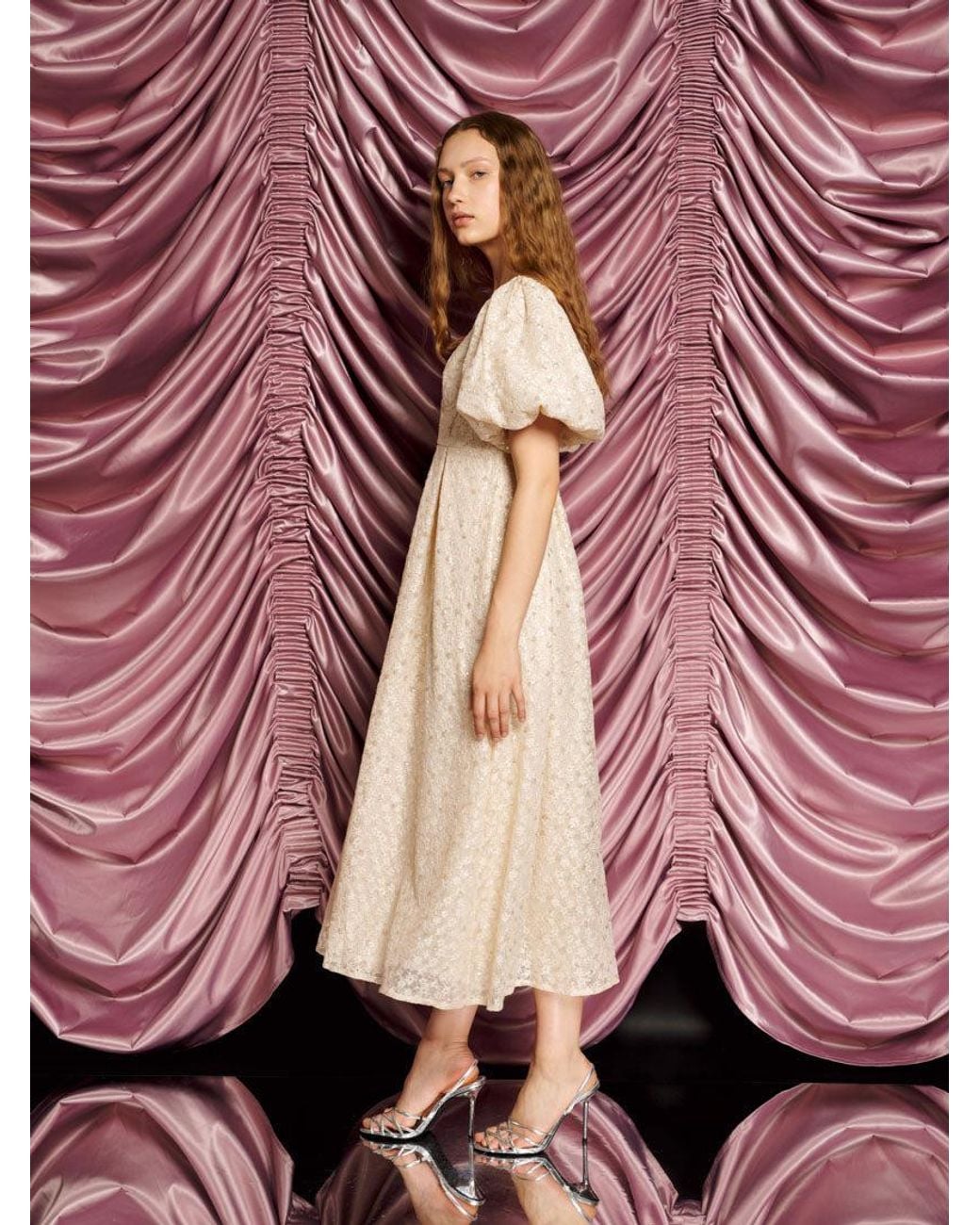 Sister Jane Pink Dream Sally Lace Midi Dress