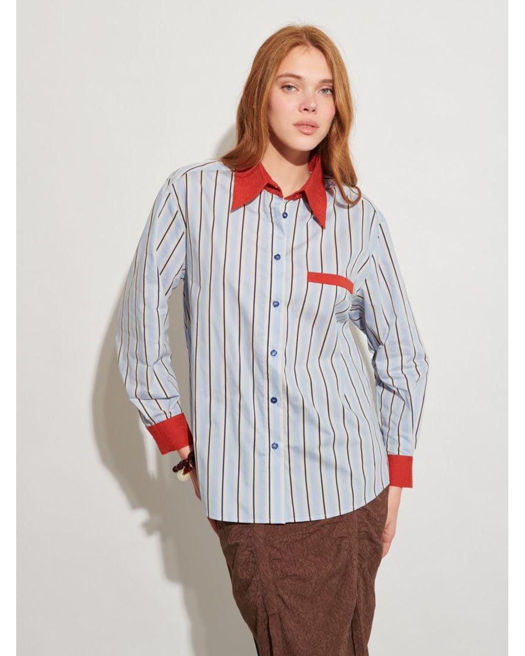 Sister Jane White Ghospell Delta Stripe Shirt