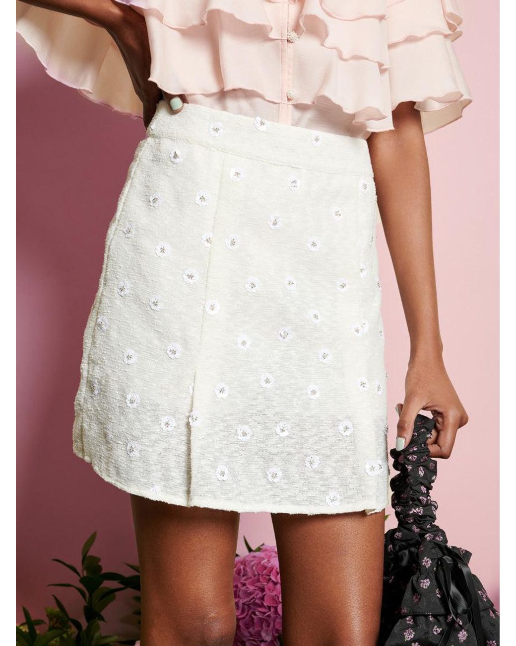 Sister Jane Green Dream Meadow Tweed Mini Skirt