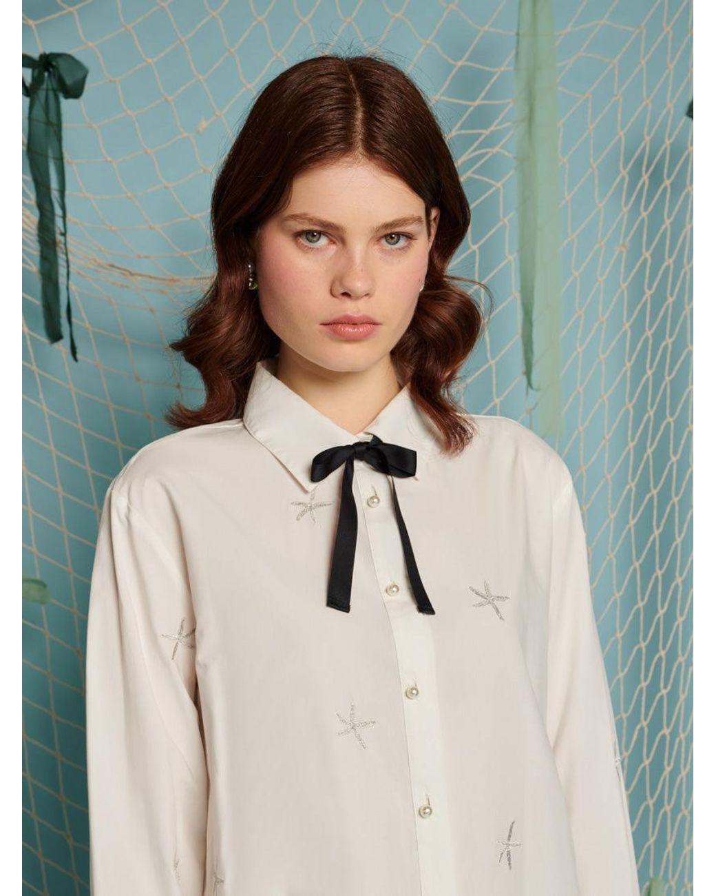 Sister Jane Green Ocean Star Embroidered Blouse
