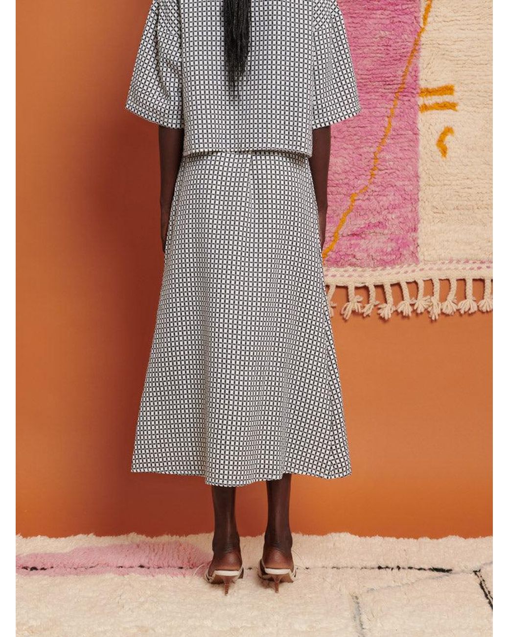 Sister Jane Brown Ghospell Irie Check Midi Skirt