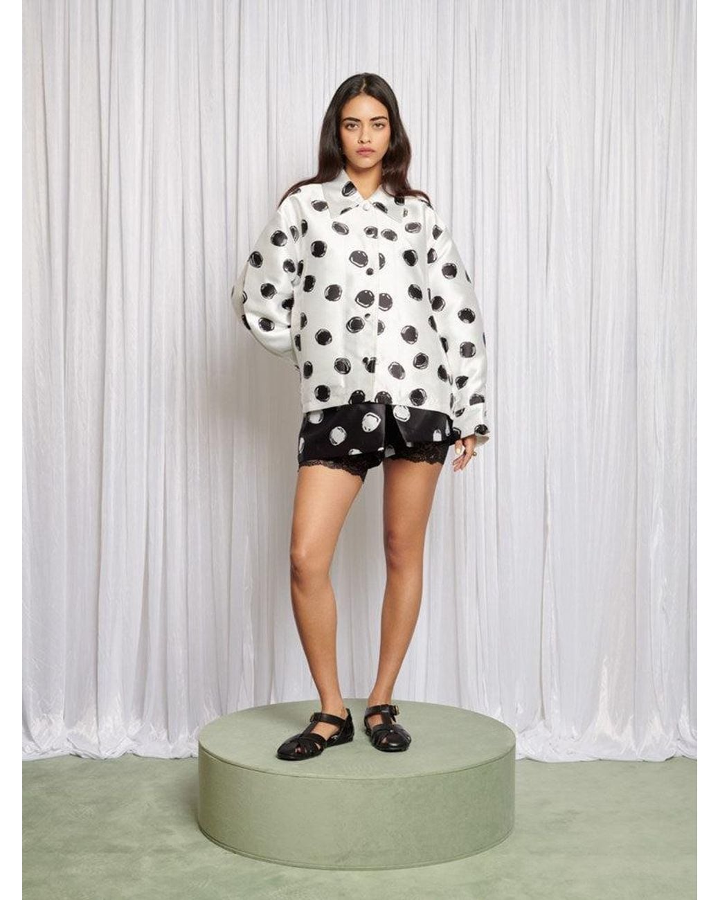 Sister Jane Black Illume Spot Belted Shorts
