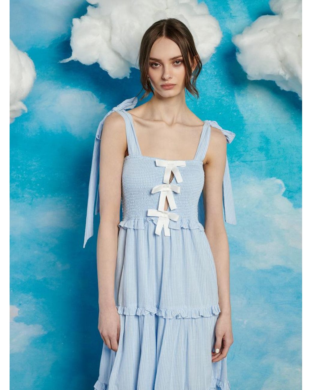 Sister Jane Blue Kansas Stripe Midi Dress