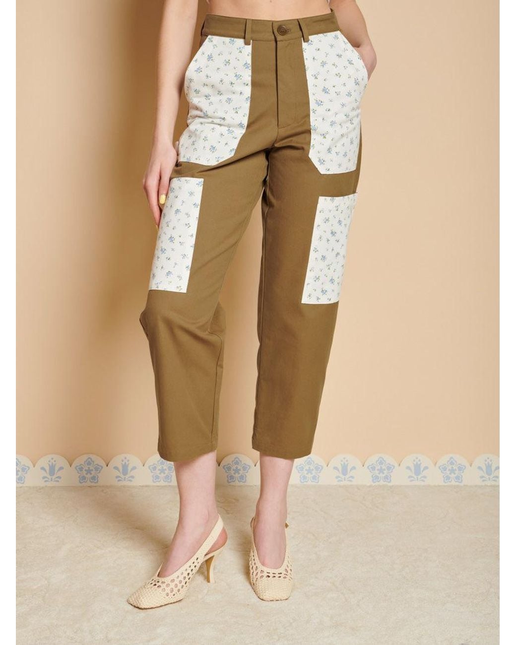 Sister Jane Natural Folke Patch Trousers