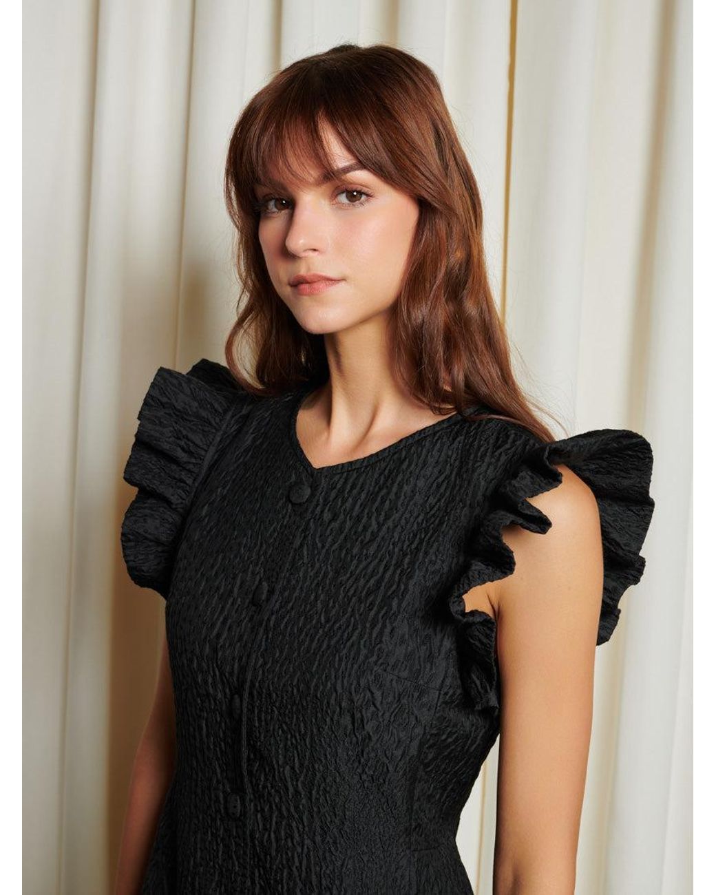 Sister Jane Black Ghospell Blair Jacquard Mini Dress