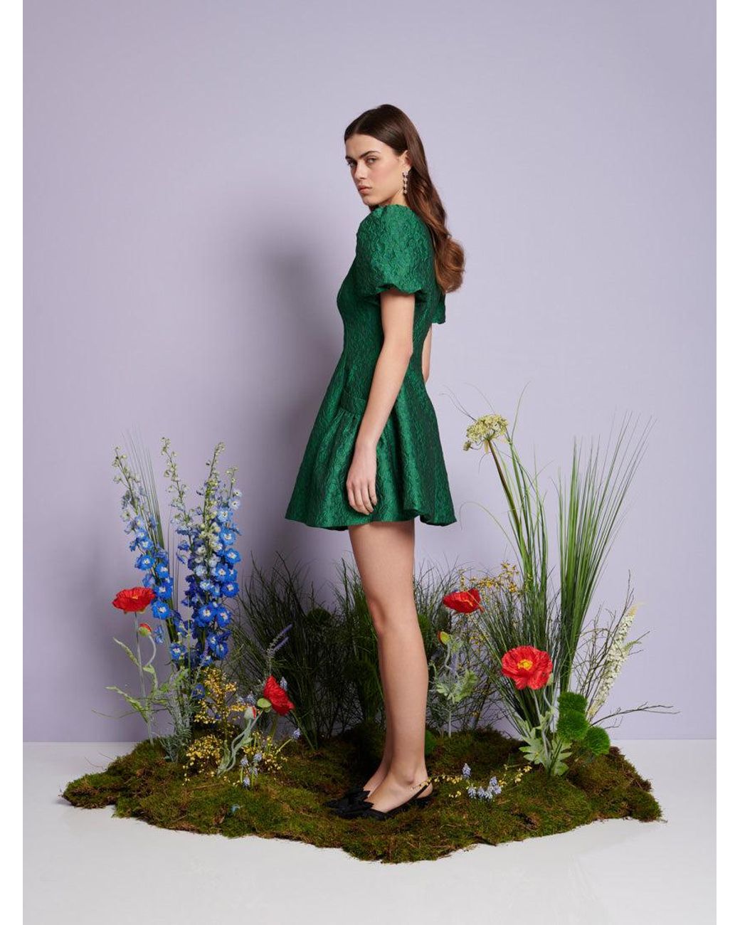 Sister Jane Dream Trillium Jacquard Mini Dress in Green | Lyst UK Sister Jane Dream Trillium Jacquard Mini Dress in Green | Lyst UK