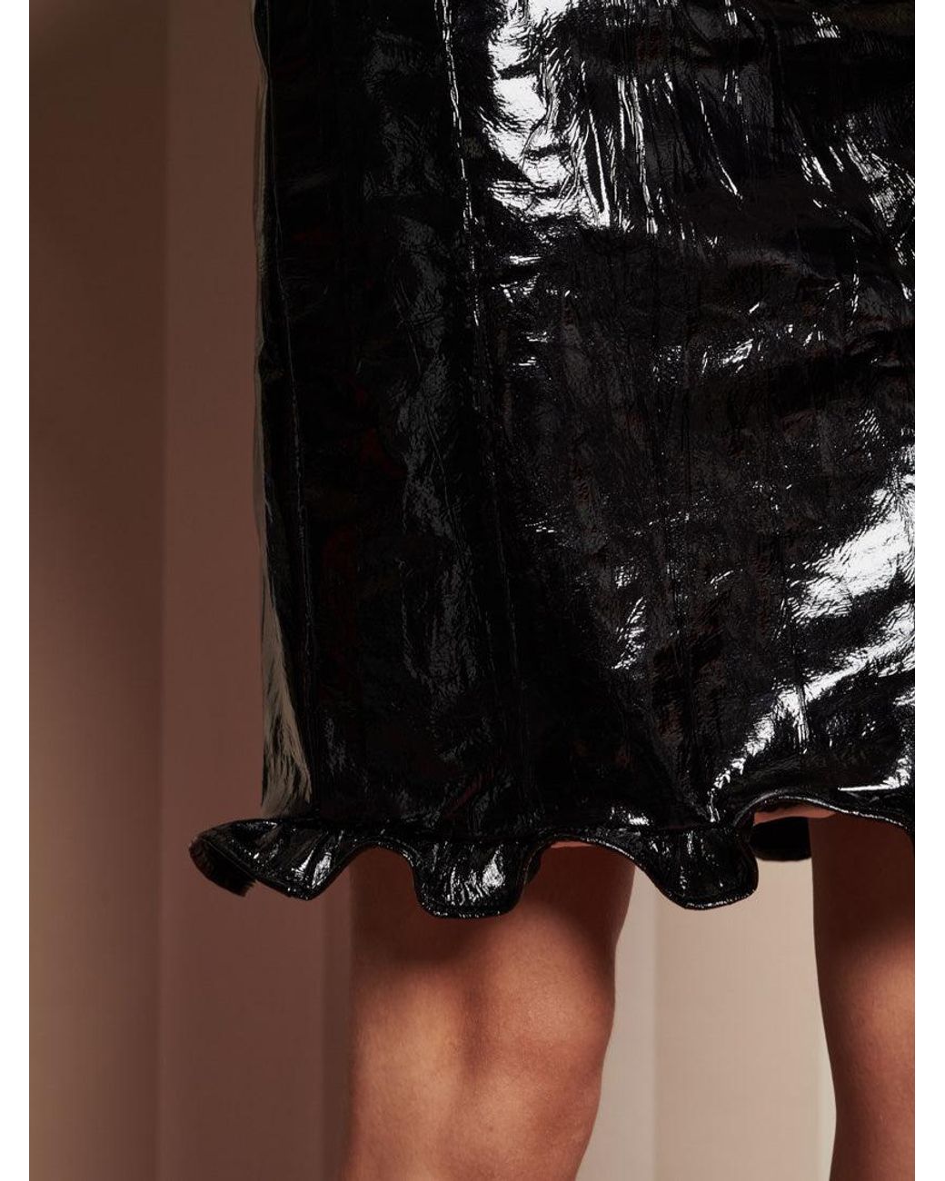 Sister Jane Brown Lunette Pu Midi Skirt