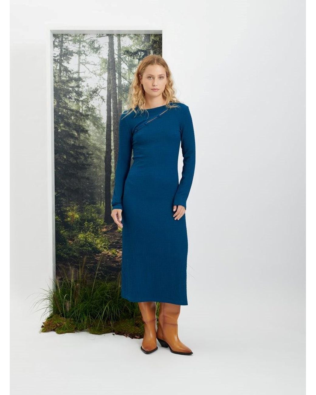 Sister Jane Blue Ghospell Amy Button Up Midi Dress