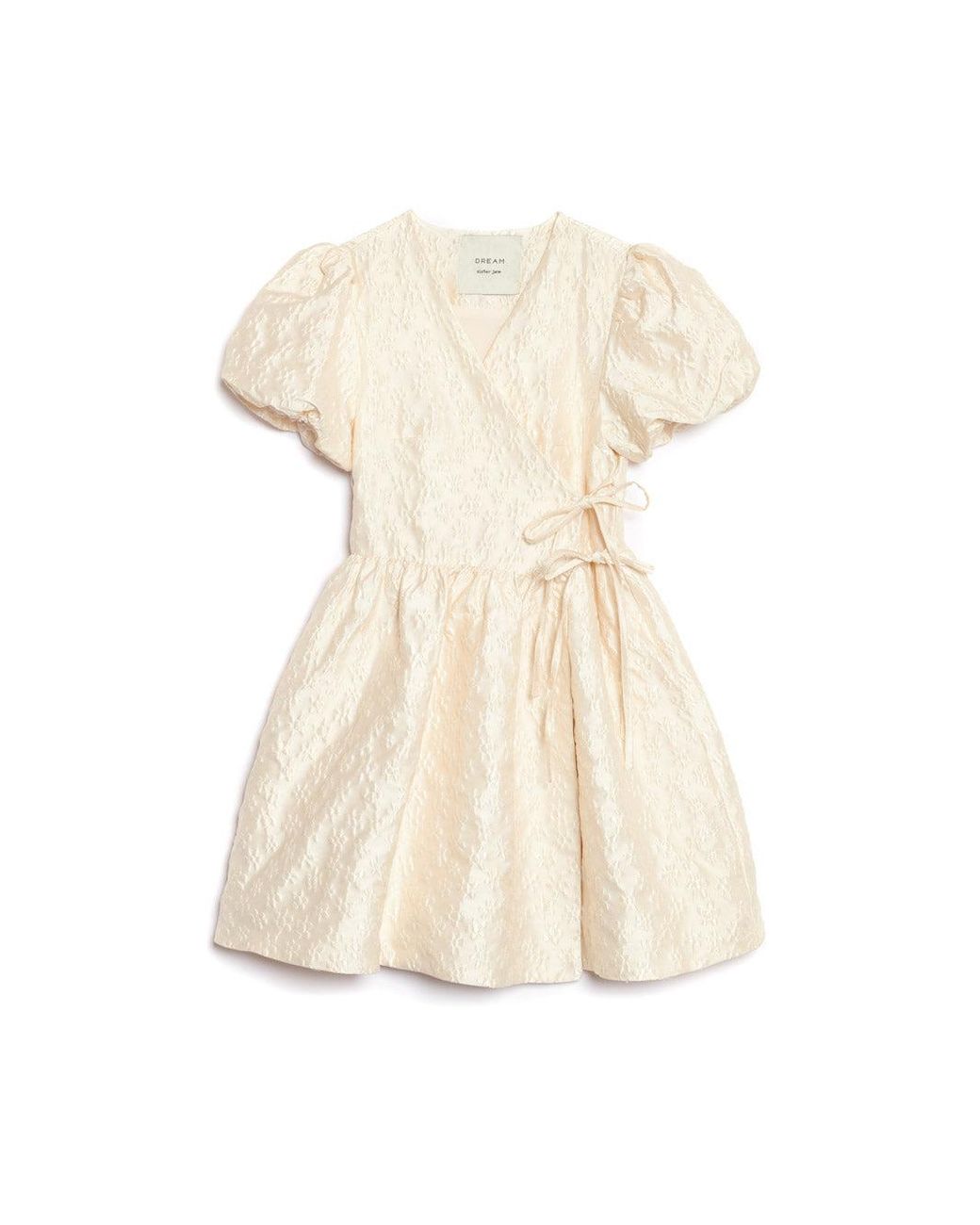 Sister Jane Red Dream Lilith Jacquard Wrap Dress