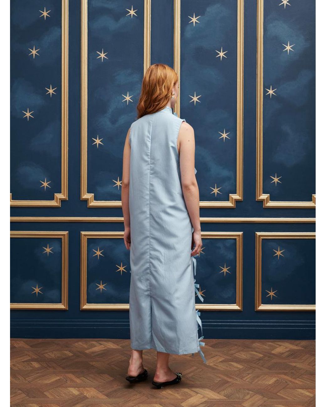 Sister Jane Ribbons Midi Dress in Blue | Lyst