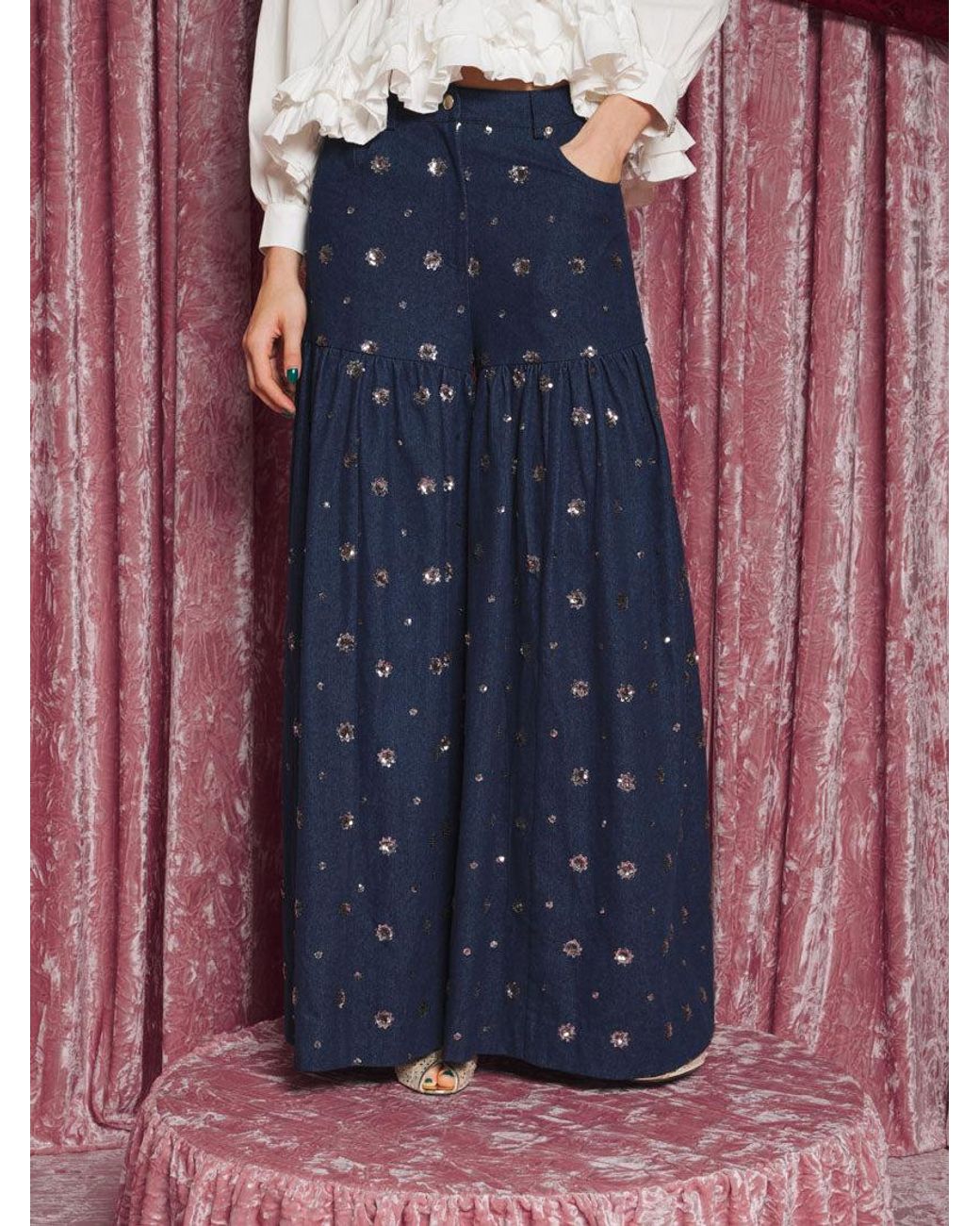 Sister Jane Blue Dream Lazuli Embellished Jeans
