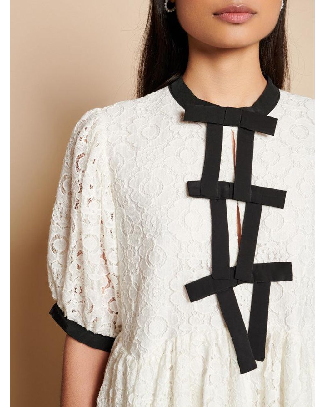 Sister Jane Natural Vanilla Lace Mini Dress