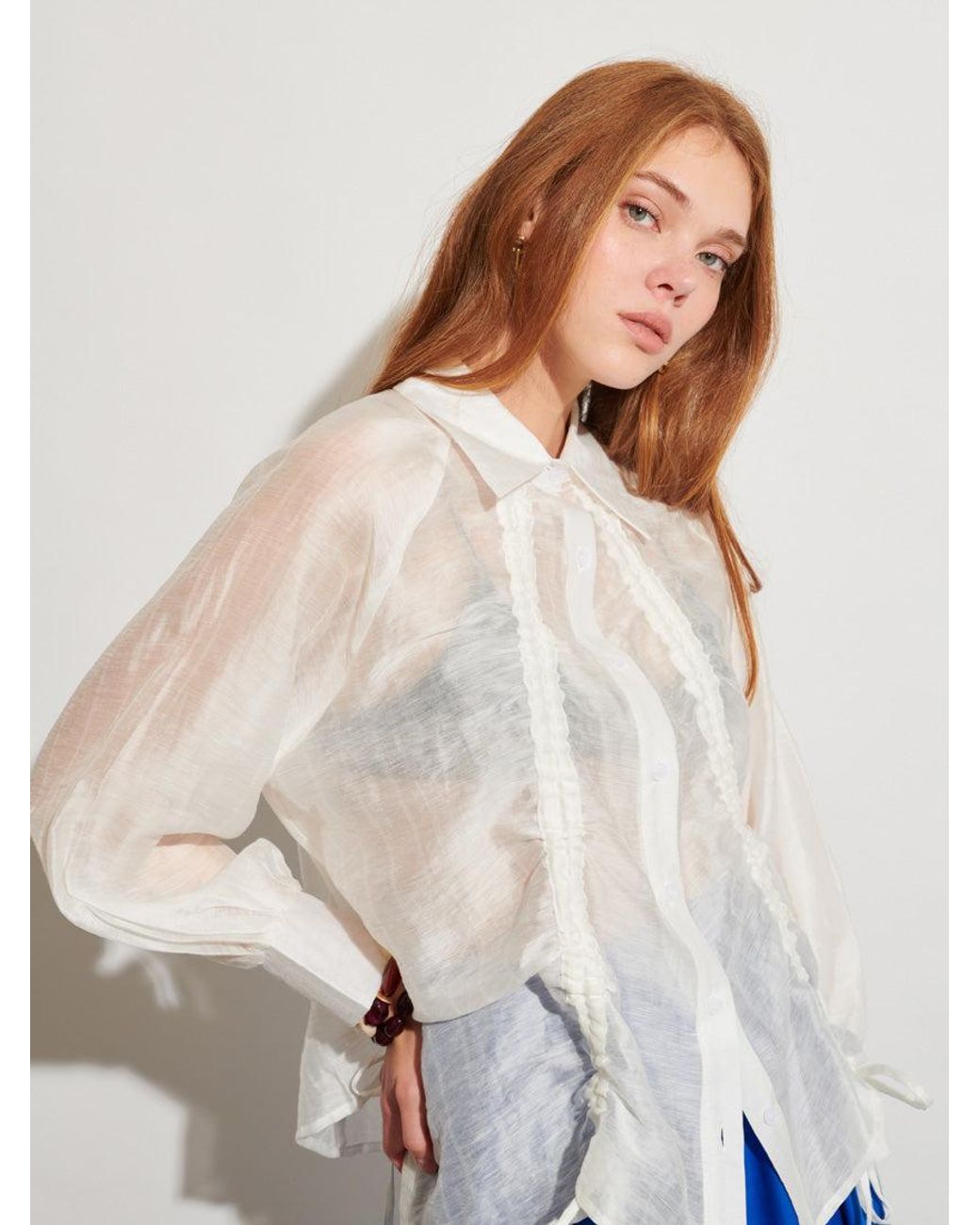 Sister Jane Blue Ghospell Elana Drawstring Shirt