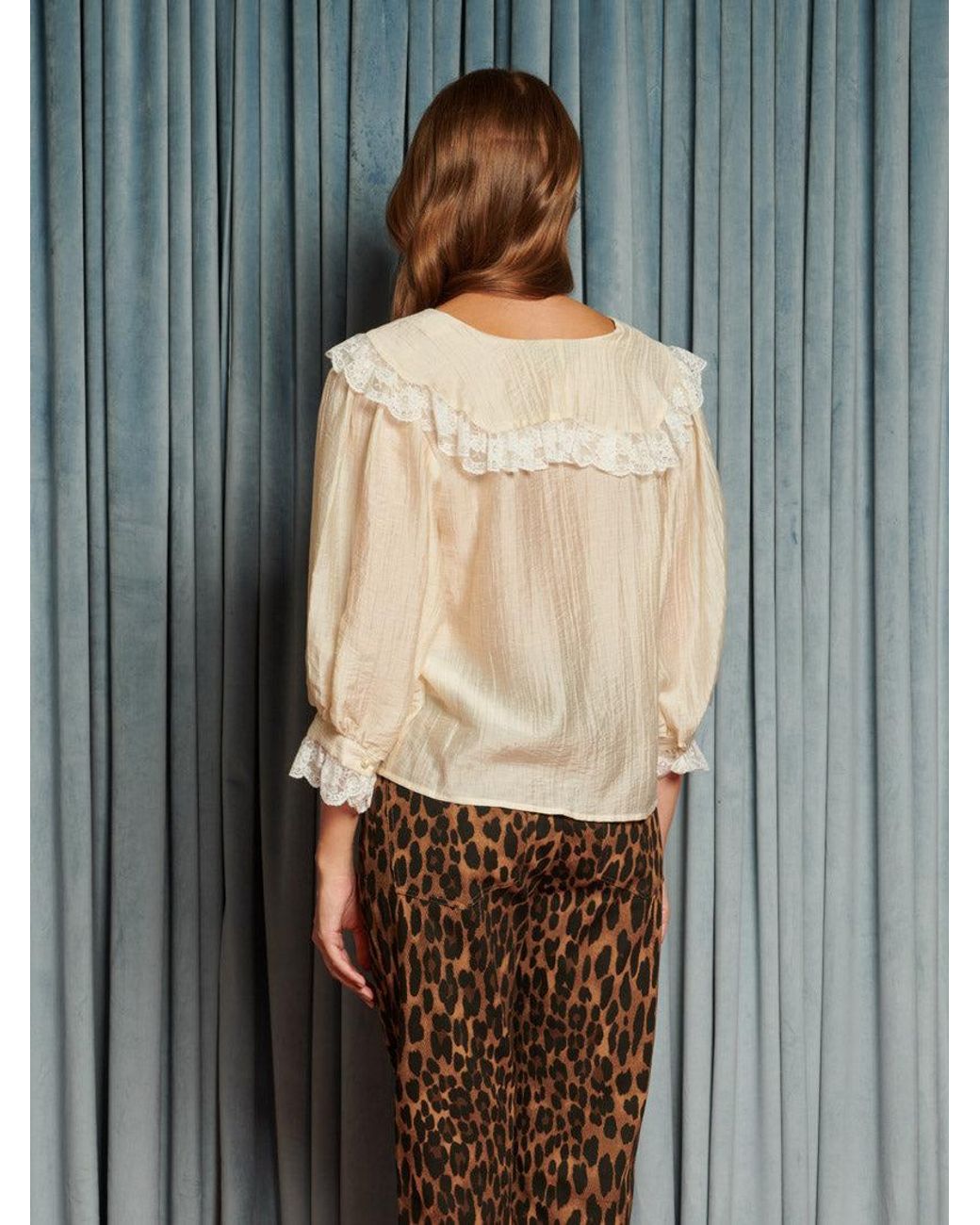 Sister Jane Gray Silken Collar Blouse