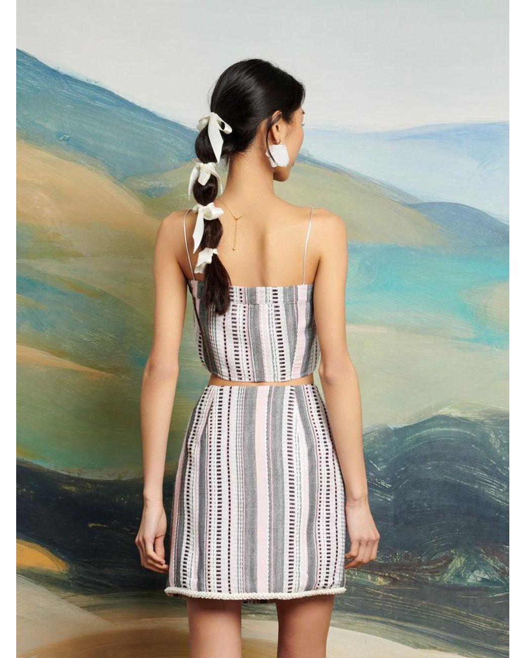 Sister Jane Green Dream Giselle Tweed Crop Top