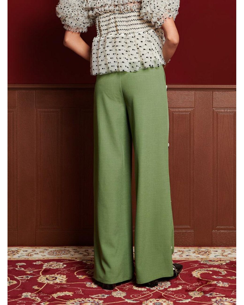Sister Jane Green Dream Formosa Embellished Trousers