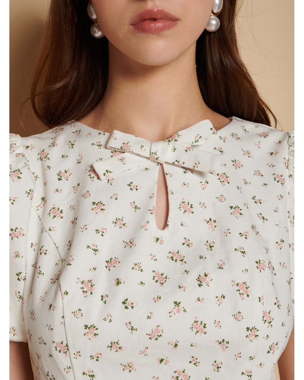 Sister Jane Natural Elin Ditsy Mini Dress
