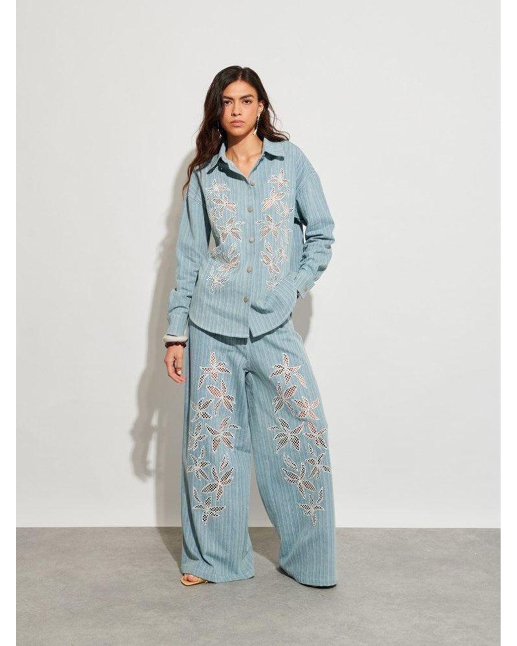 Sister Jane Blue Ghospell Rox Denim Shirt