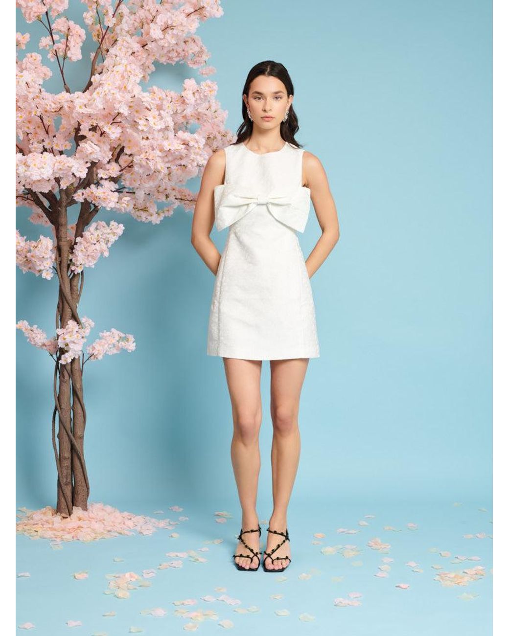 Sister Jane Blue Heartlines Jacquard Bow Dress