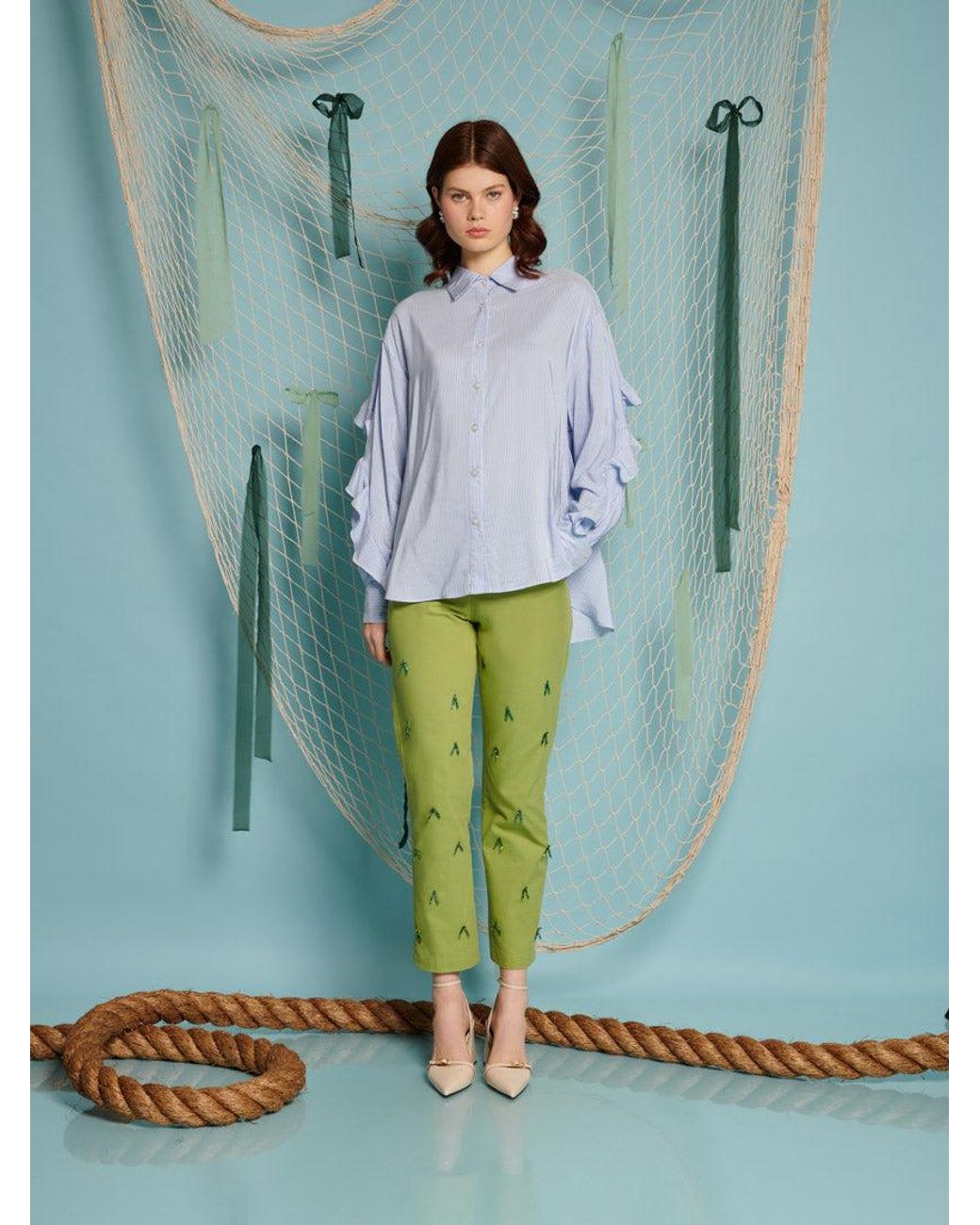 Sister Jane Green Sail Stripe Blouse