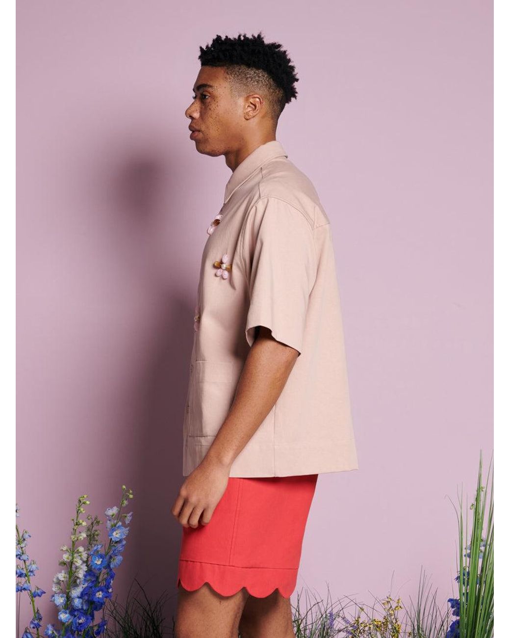 Sister Jane Red Glen Beaded Boxy Shirt