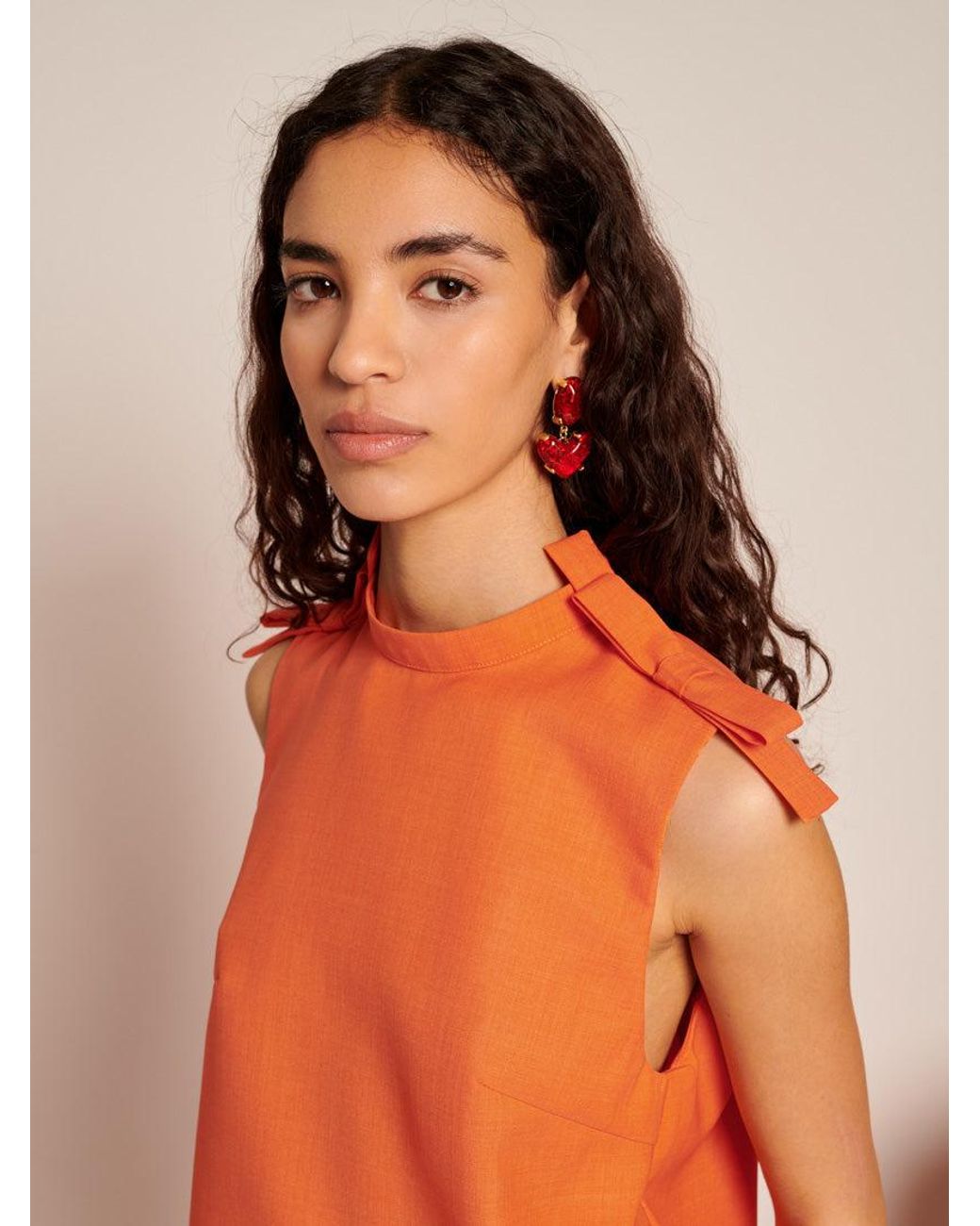 Sister Jane Orange Neroli Bow Crop Top
