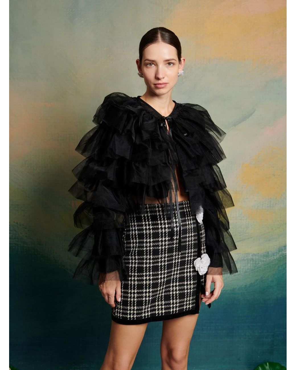 Sister Jane Dream Crane Tulle Ruffle Jacket Lyst