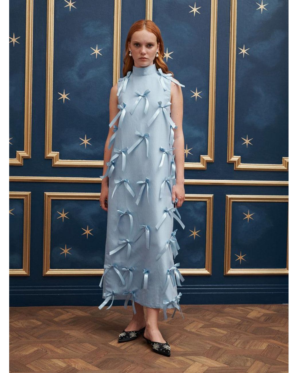 dress blue ribbons Sister Jane Midi in easy fit