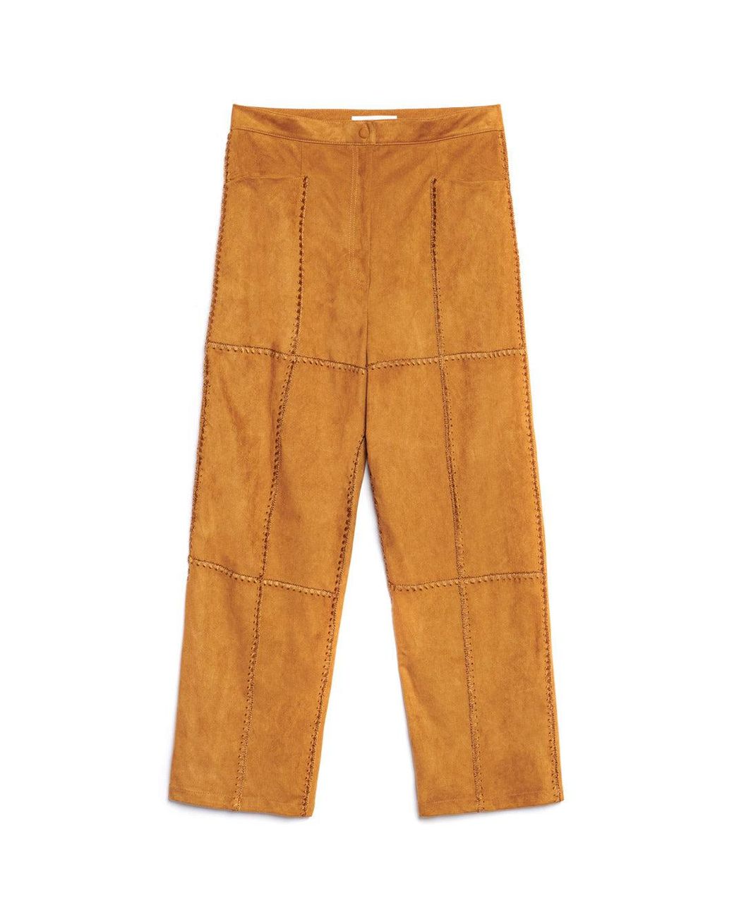 Sister Jane Green Clay Patchwork Trousers