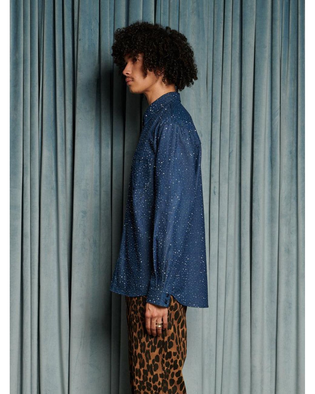 Sister Jane Blue Daze Embellished Denim Shirt