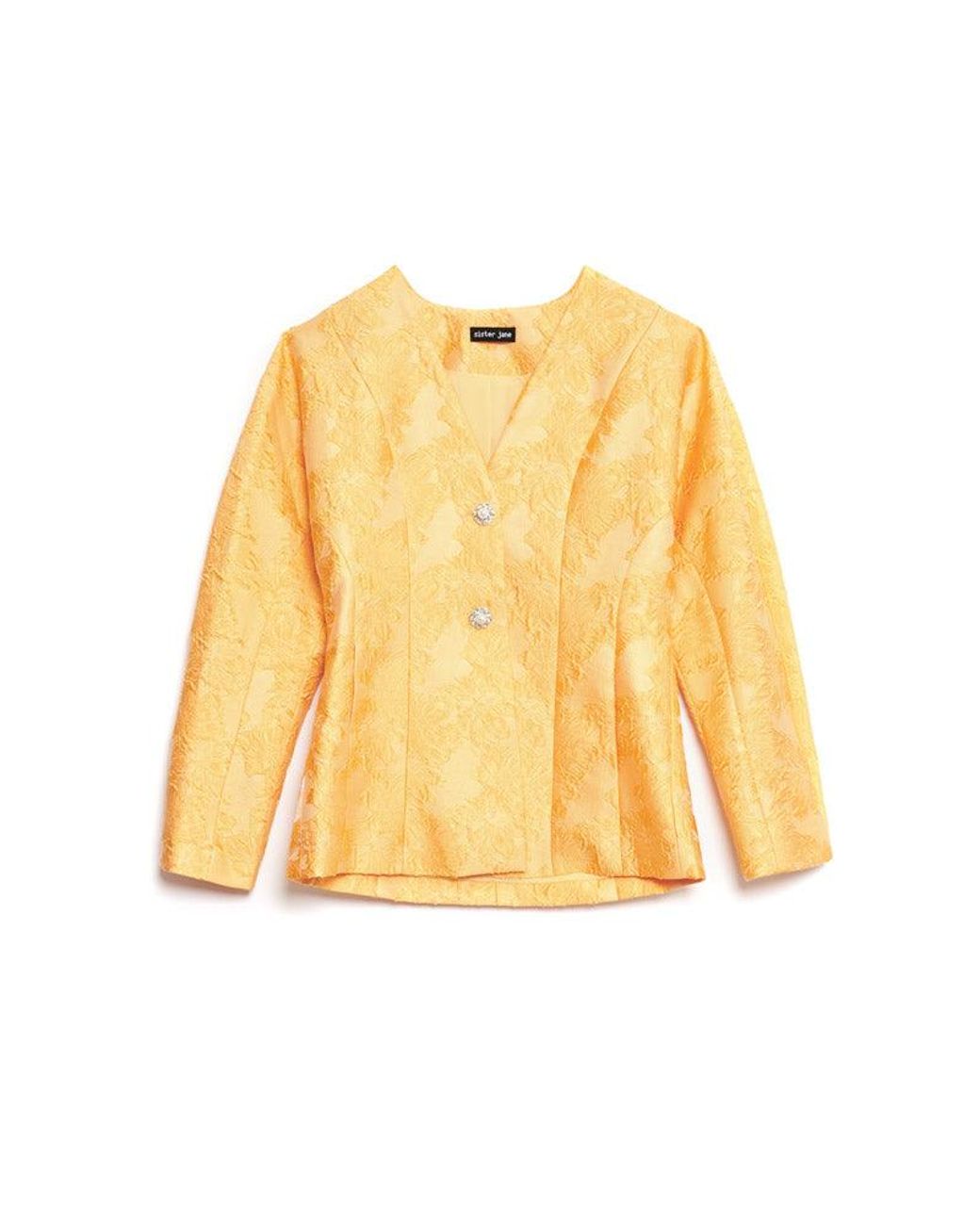 Sister Jane Orange Sol Jacquard Blazer