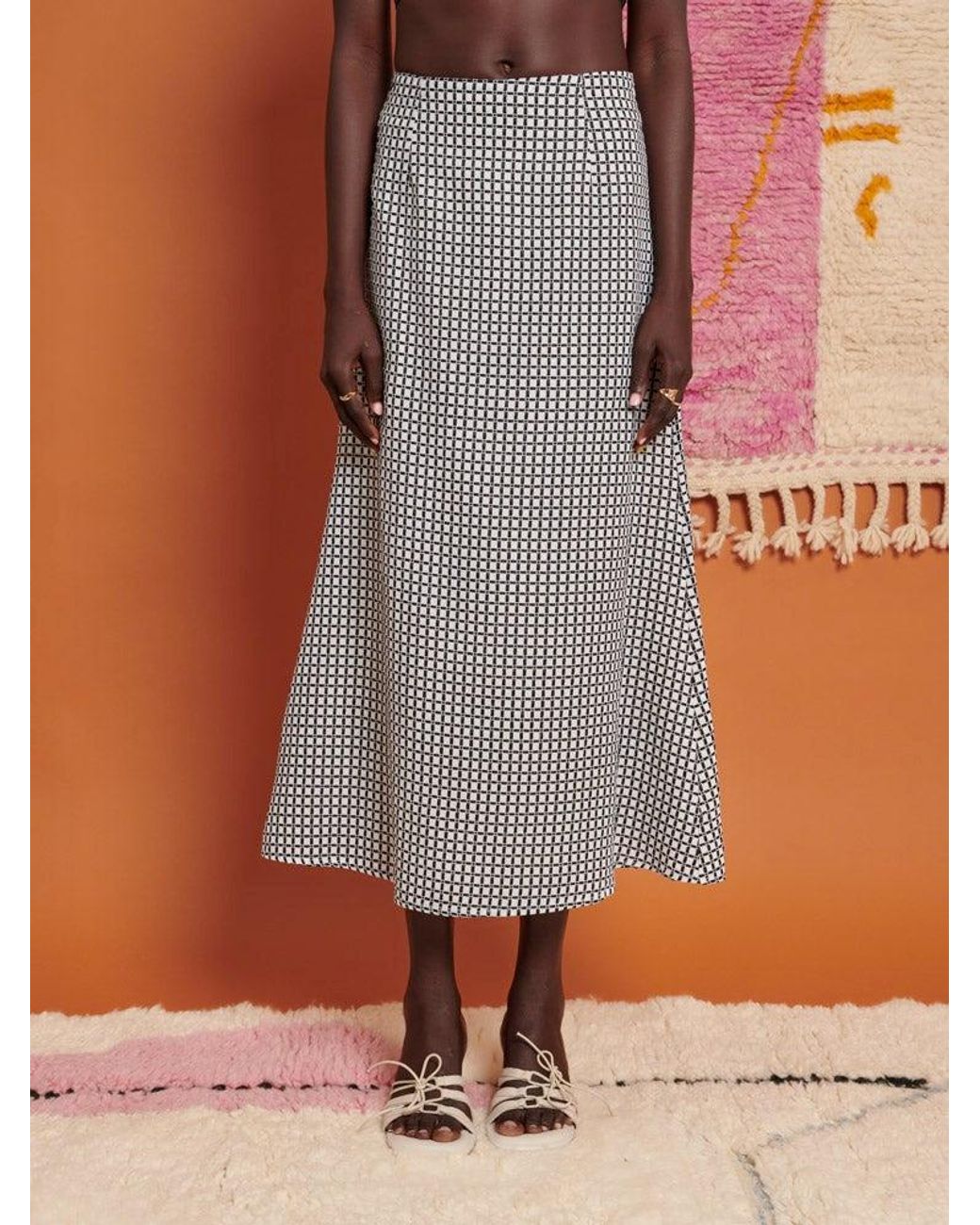 Sister Jane Brown Ghospell Irie Check Midi Skirt