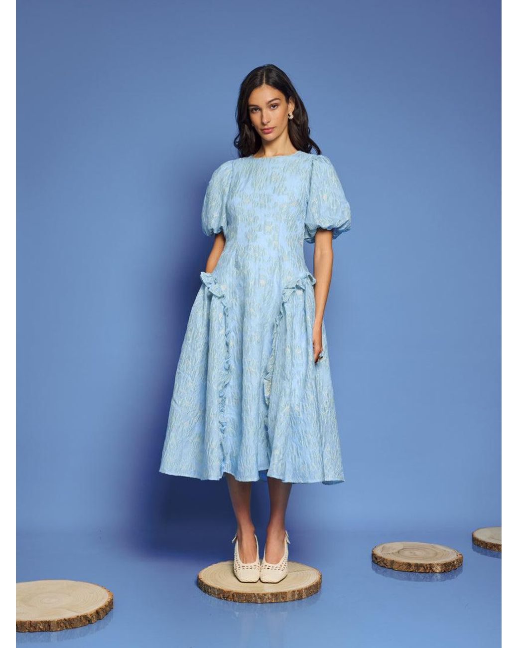 Sister Jane Dream Endless Days Jacquard Dress in Blue | Lyst