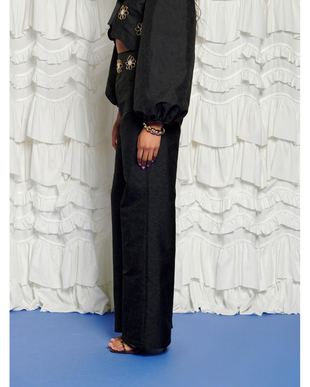 Sister Jane Black Dream Sol De Noche Beaded Trousers