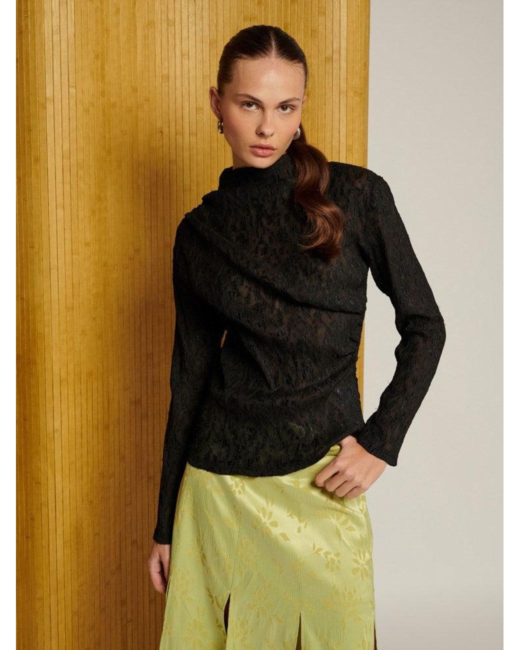 Sister Jane Yellow Ghospell Sabine Draped Top