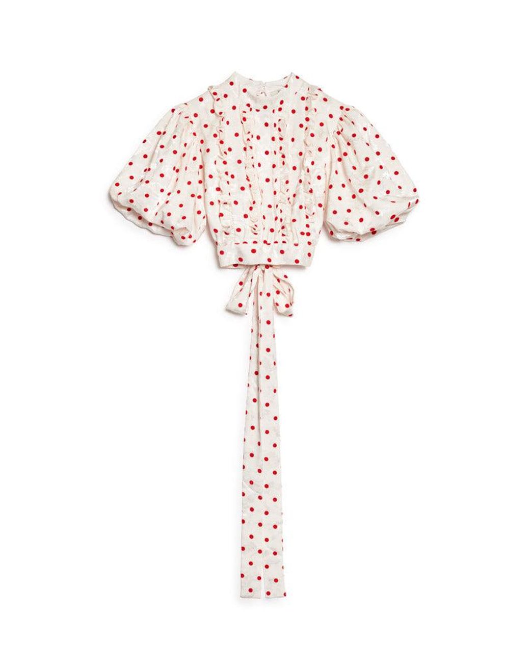 Sister Jane Red Dream Provence Spot Ruffle Top