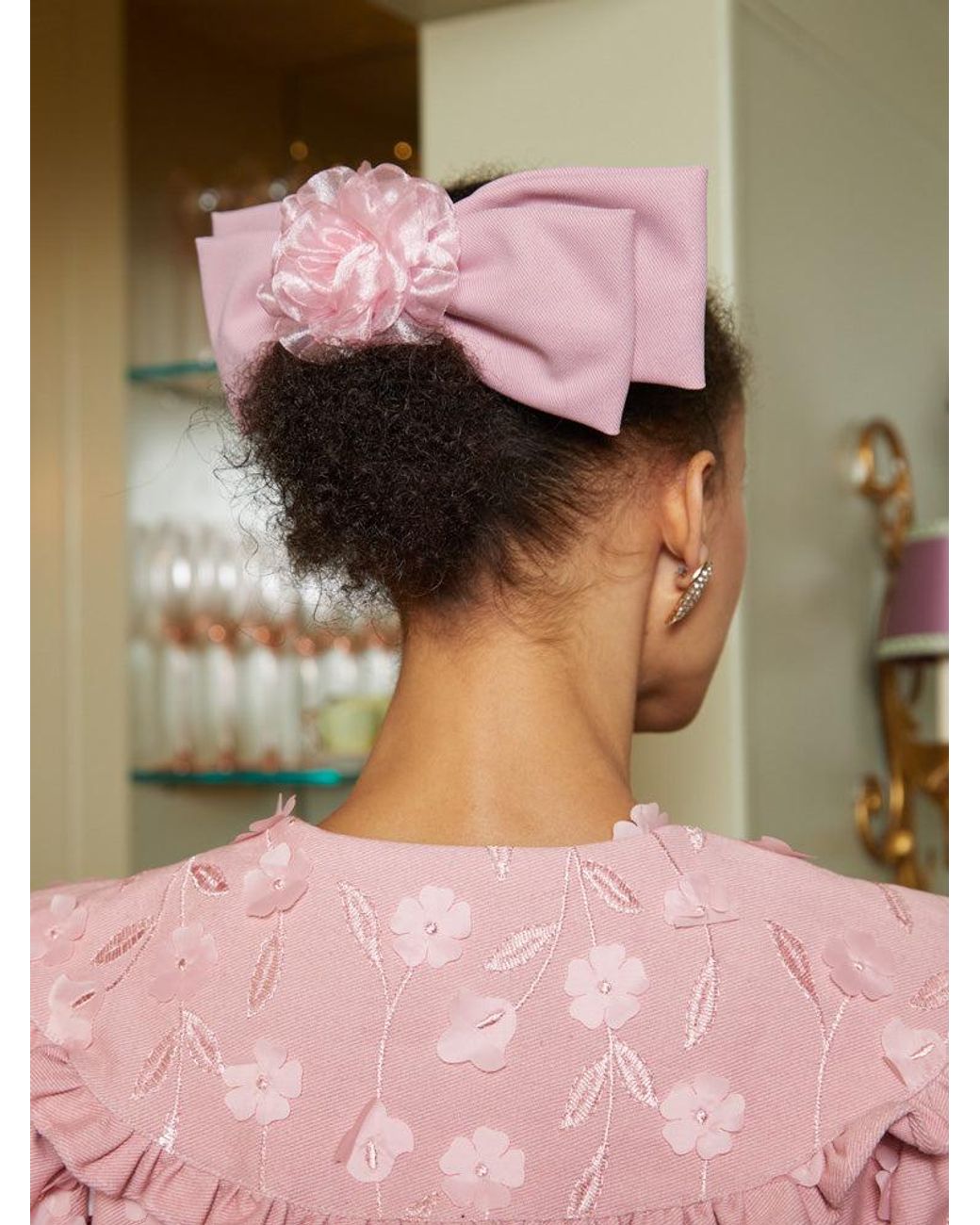 Sister Jane Brown Mandevilla Rose Hair Bow