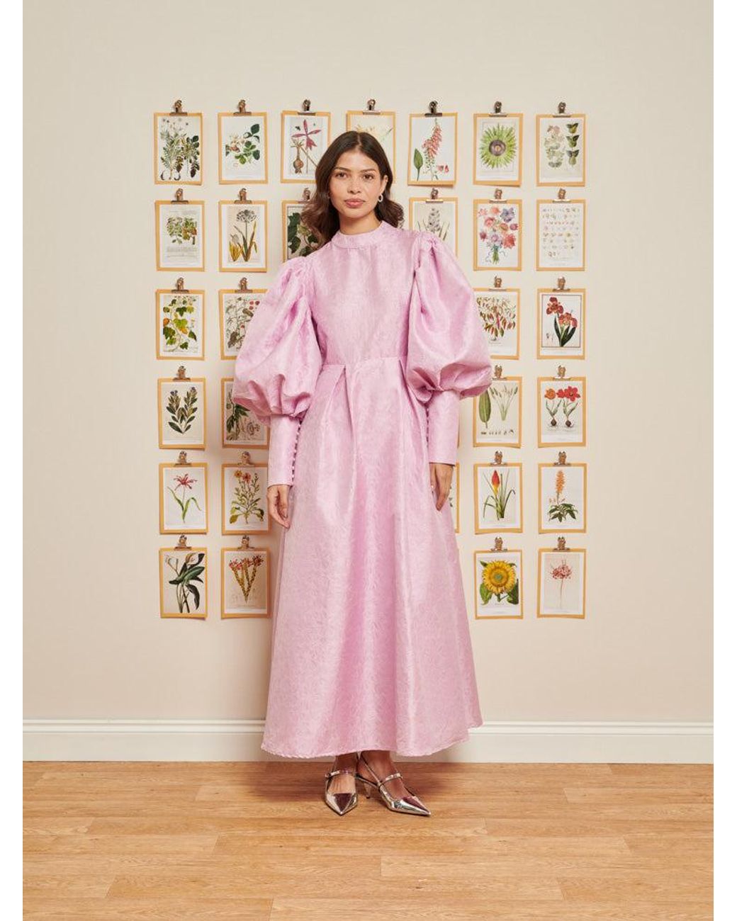 Sister Jane Dream Adorn Jacquard Midi Dress in Pink | Lyst