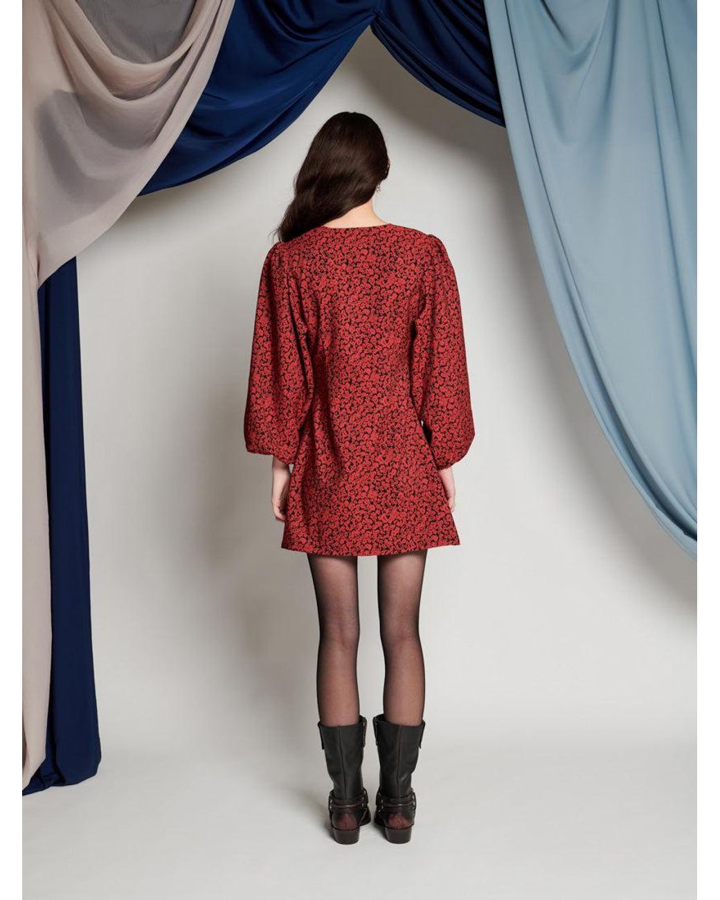 Sister Jane Red Ghospell Davina Wrap Mini Dress