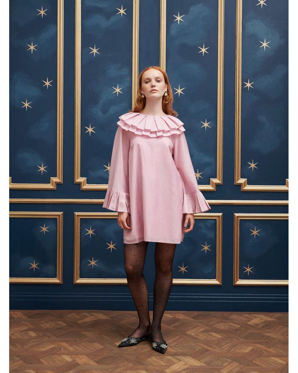 Sister Jane Pink Magic Pleat Mini Dress