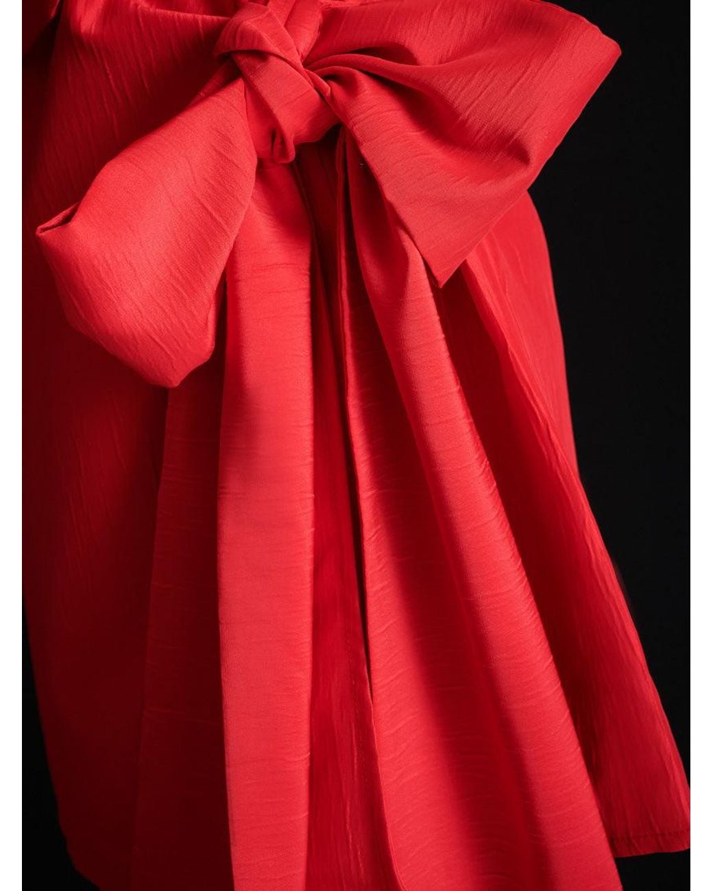 Sister Jane Red Ghospell Otillie Taffeta Mini Dress