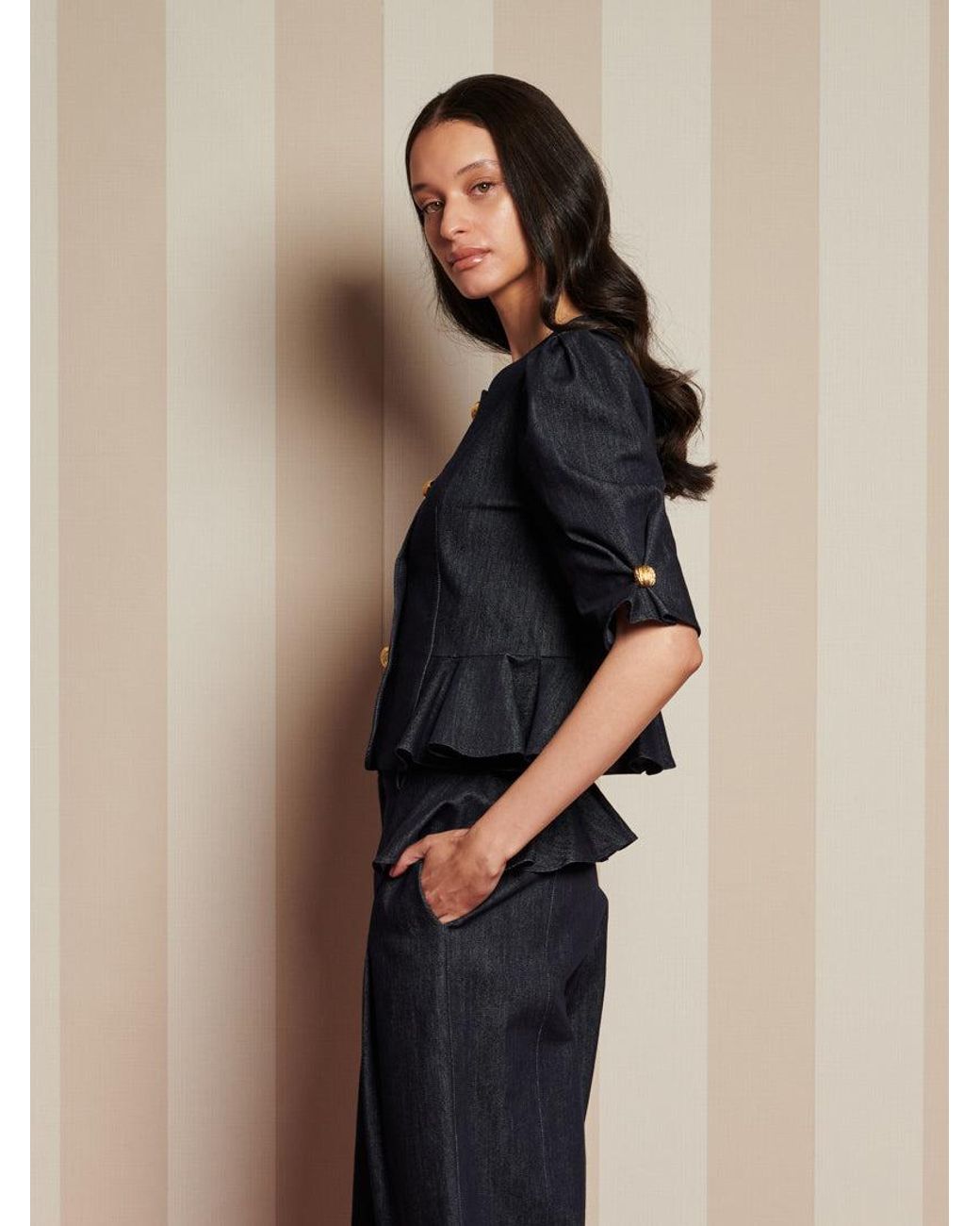 Sister Jane Blue Curio Denim Top