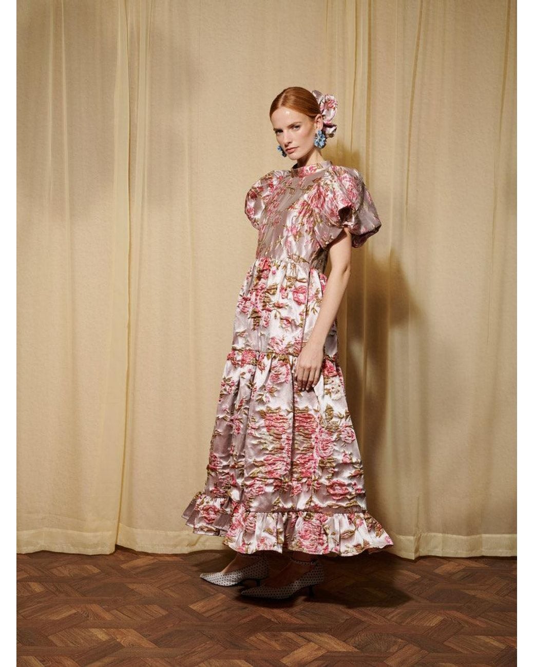 Sister Jane Pink Dream Almost Bloom Jacquard Maxi Dress